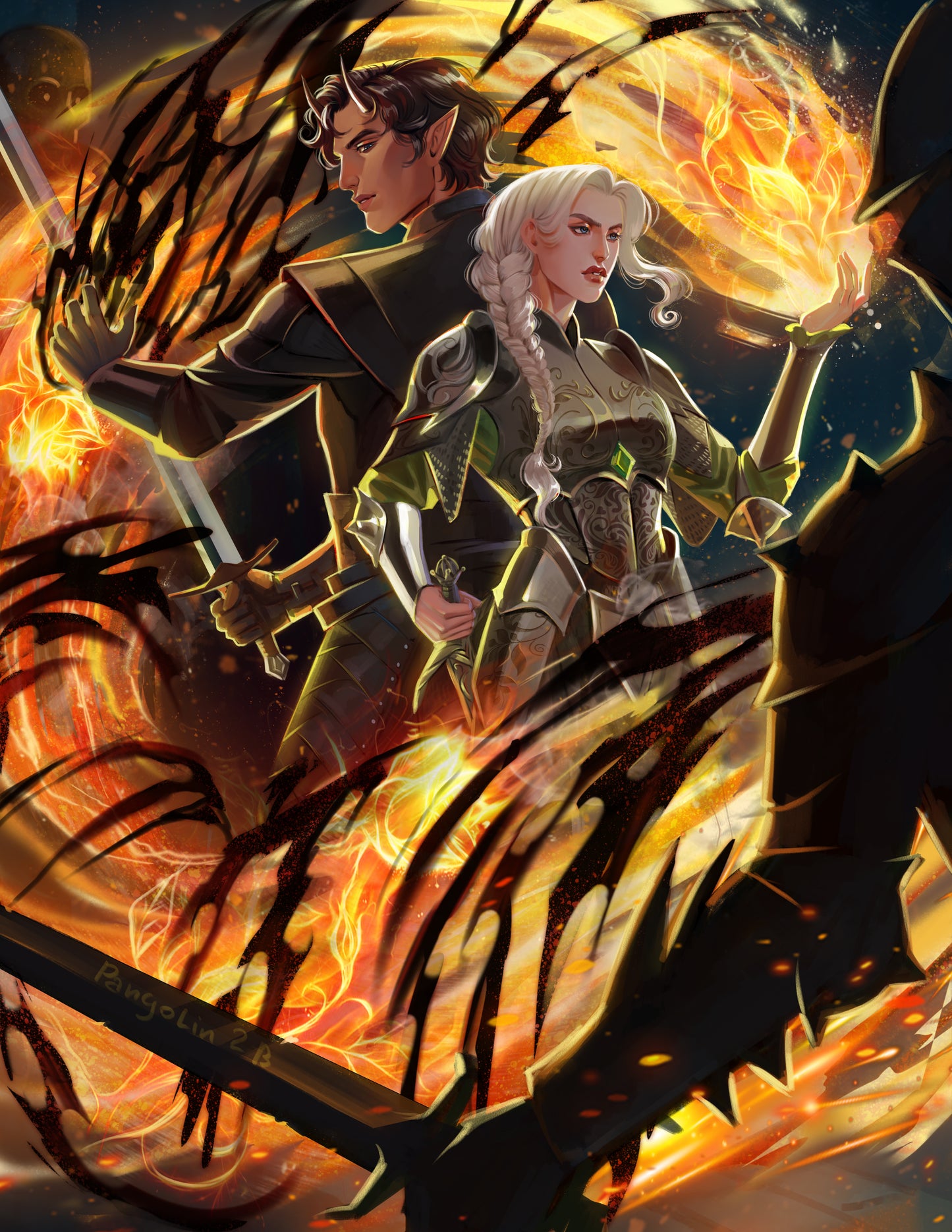 Draven & Morgan Battle Flames