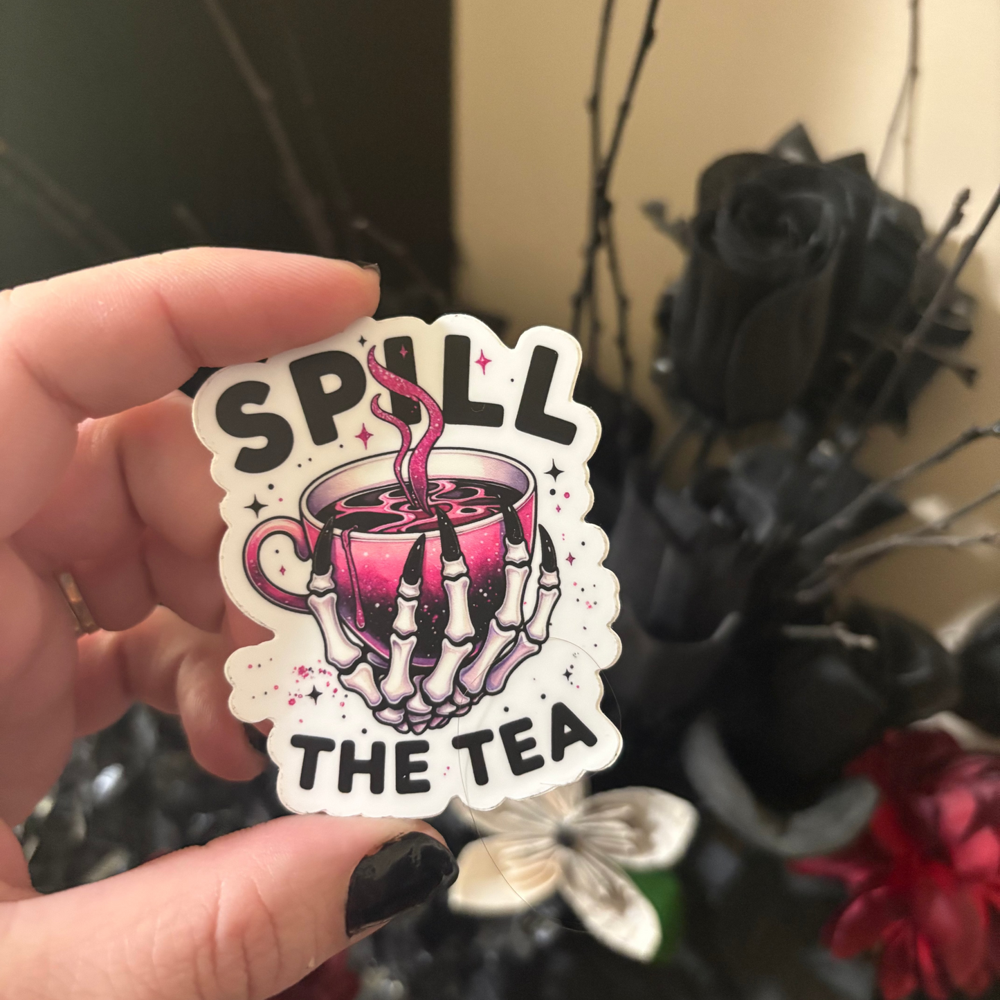 Vinyl Sticker: Spill The Tea