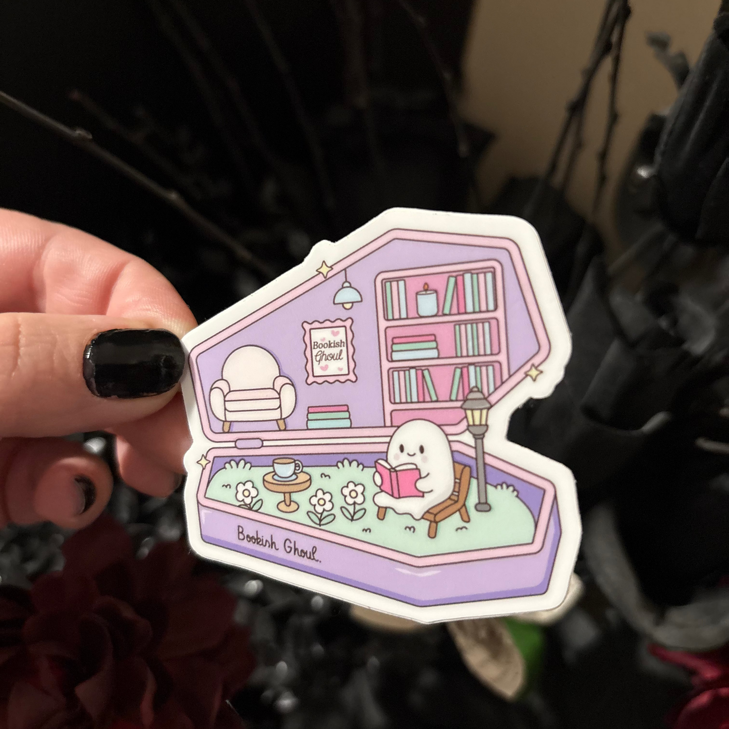 Vinyl Sticker: Bookish Ghoul