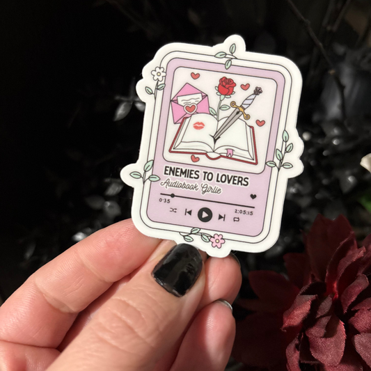 Vinyl Sticker: Enemies to Lovers Audiobook Girlie