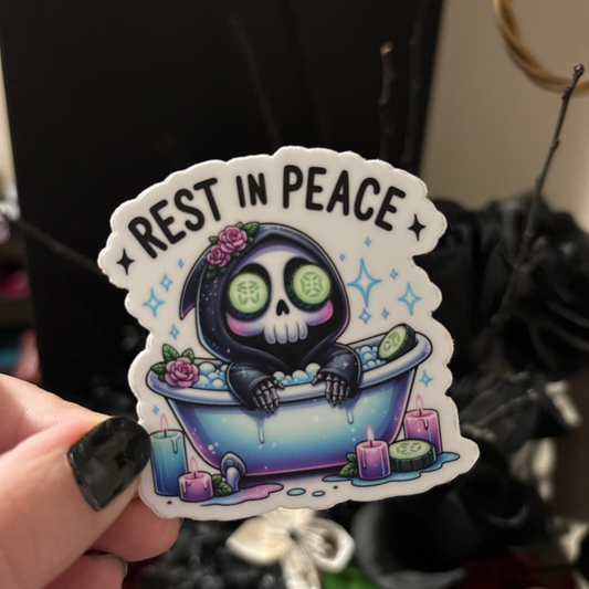 Vinyl Sticker: Rest In Peace