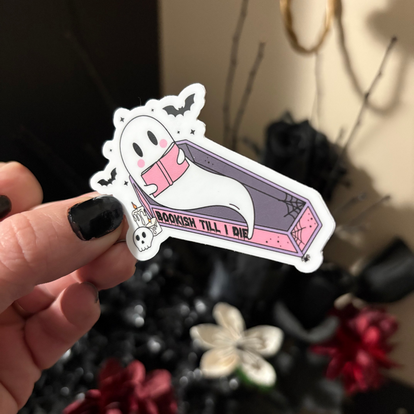 Vinyl Sticker: Bookish Till I Die